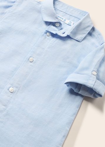 Mayoral hosszú ujjú kék pamutvászon ing fiúknak