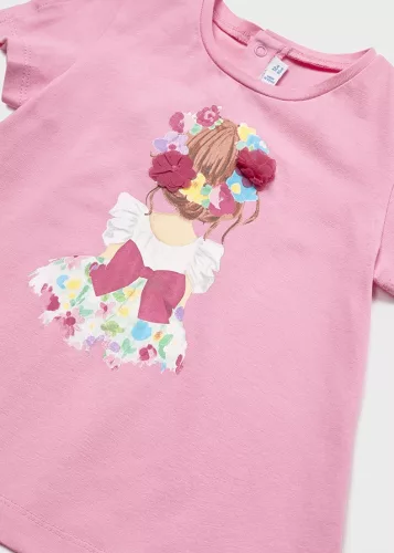 Mayoral Ecofriends pink rövid ujjú lány póló