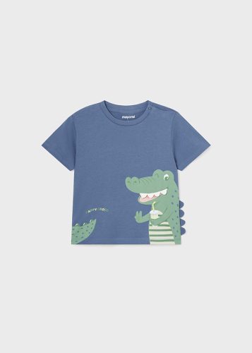 Mayoral kék színű krokodil mintás fiú felső 