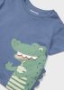 Mayoral kék színű krokodil mintás fiú felső 