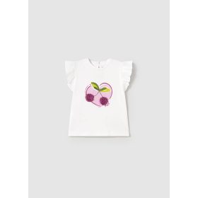 Mayoral fehér színű pamut lány rövid ujjú felső