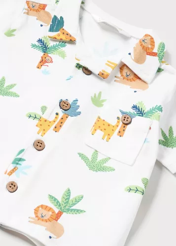 Mayoral safari mintás fiú póló és rövidnadrág 