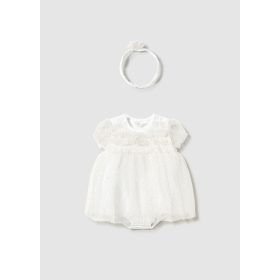 Mayoral fehér arany body ruha fejpánttal