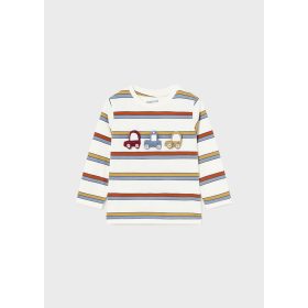 Mayoral csíkos autó mintás hosszú ujjú fiú felső