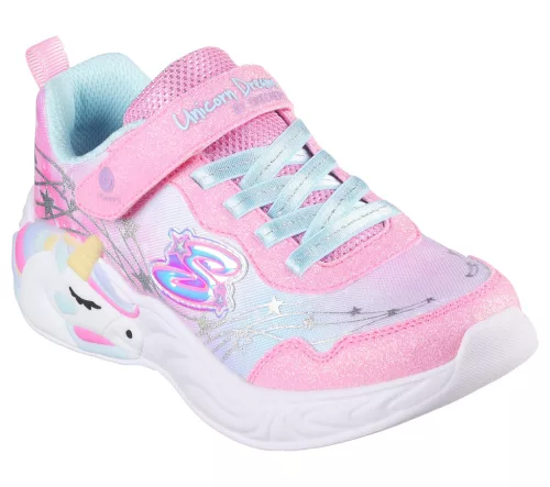 Skechers unikornis mintás ledes lány cipő