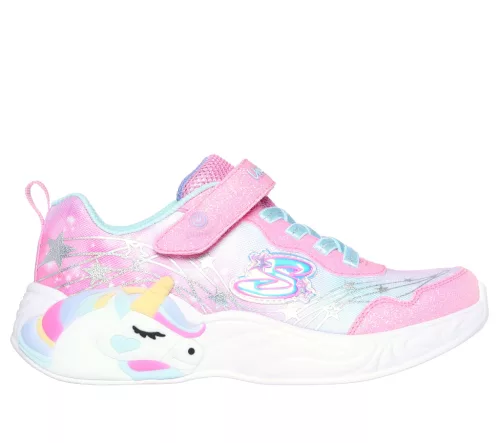 Skechers unikornis mintás ledes lány cipő