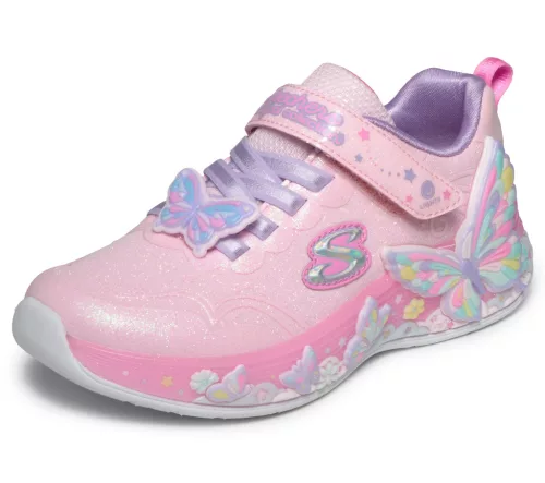 Skechers S-Lights pillangó mintás cipő