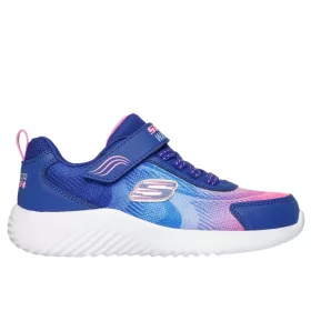   Skechers kék-rózsaszín csillogós vízálló lány sportcipő