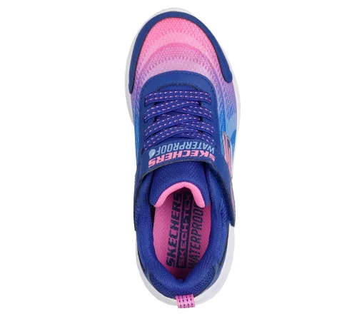 Skechers kék-rózsaszín csillogós vízálló lány sportcipő