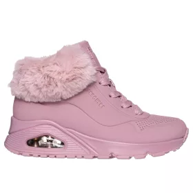 Skechers UNO - Fall Air mályva szőrmés lány bakancs