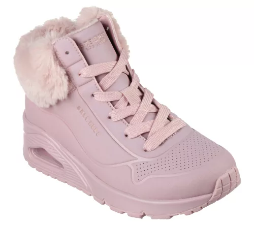 Skechers UNO - Fall Air mályva szőrmés lány bakancs