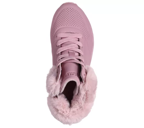 Skechers UNO - Fall Air mályva szőrmés lány bakancs