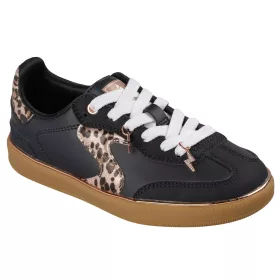 Skechers Hotspot fekete leopárd mintás lány cipő