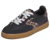 Skechers Hotspot fekete leopárd mintás lány cipő
