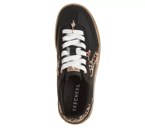 Skechers Hotspot fekete leopárd mintás lány cipő