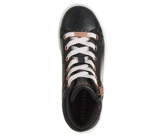 Skechers Aura LX fekete csillámos lány cipő
