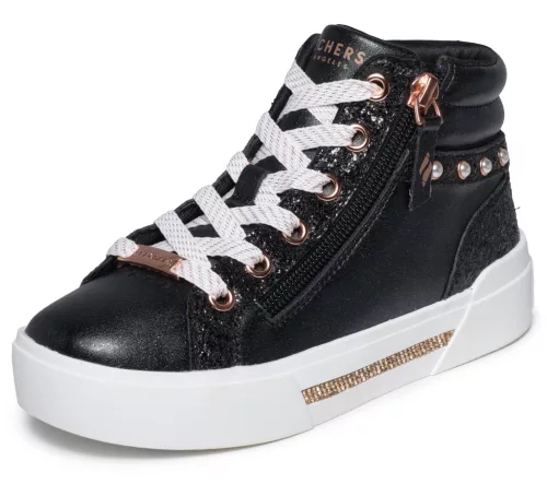 Skechers Aura LX fekete csillámos lány cipő