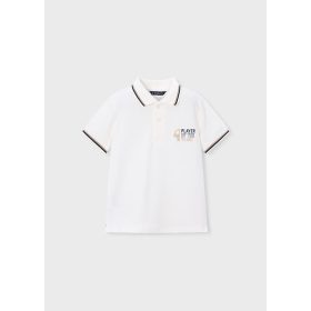 Mayoral ekrüszínű focis galléros fiú póló