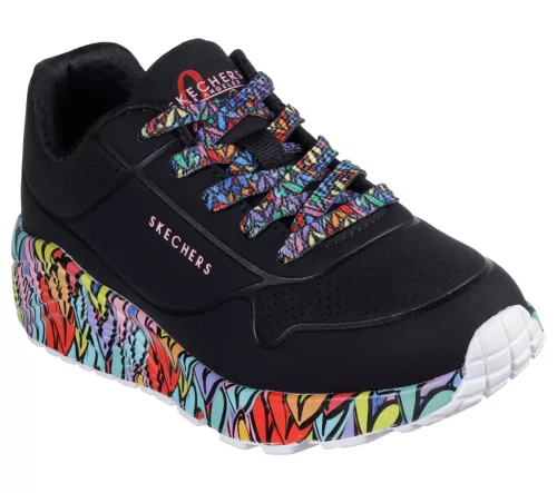 Skechers UNO Lite-Subtle Love fekete gyerekcipő