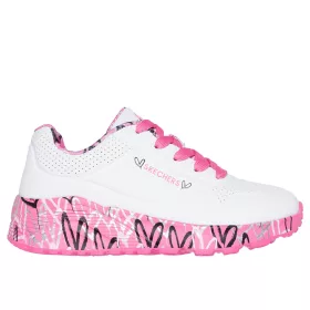 Skechers Lovely Luv fűzős spotos lány cipő