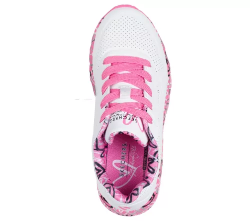Skechers Lovely Luv fűzős spotos lány cipő