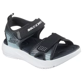 Skechers Microspec Splash fekete fiú szandál