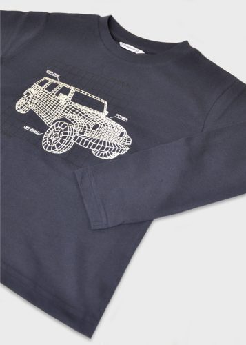 Mayoral autó mintás pamut hosszú ujjú fiú felső