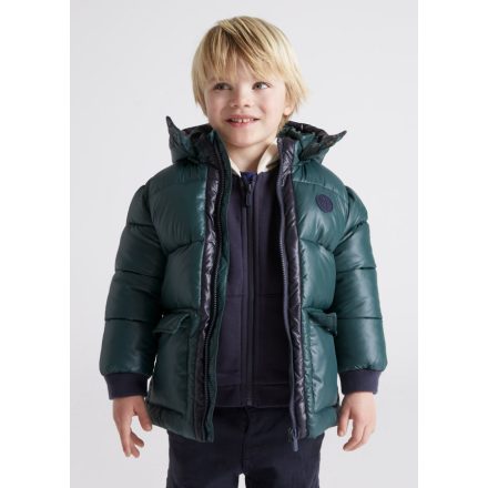 Mayoral  sötétézöld színű meleg kisfiú téli kabát 4466