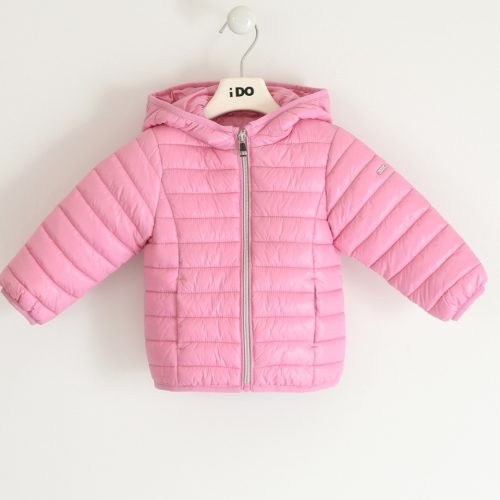 Ido  rózsaszín kapucnis átmeneti kislány kabát