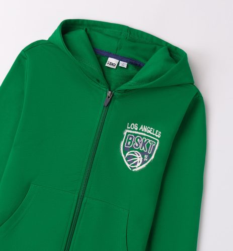 Ido zöld kapucnis fiú kardigán 