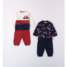 Ido 4 részes autó mintás fiú szett 