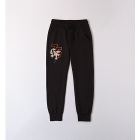 Ido 100% pamut fekete pamut fiú melegítő nadrág 