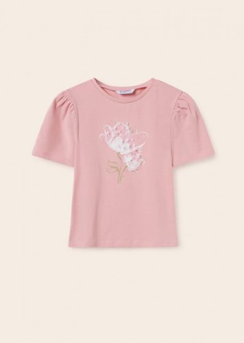 Mayoral virággal díszített rózsaszín gyerekruha