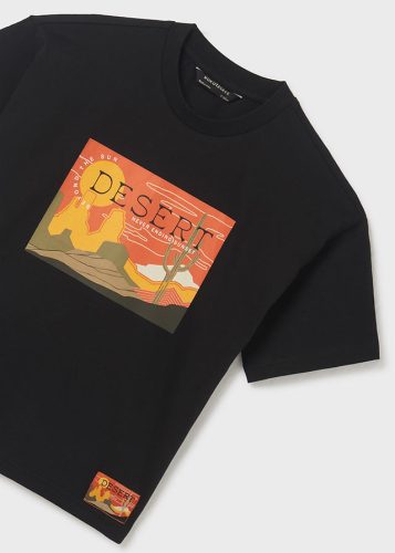 Mayoral fekete nyomott mintás nyári felső 6074