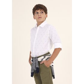 Mayoral fehér h.ujjú elegáns fiú ing 6116-83