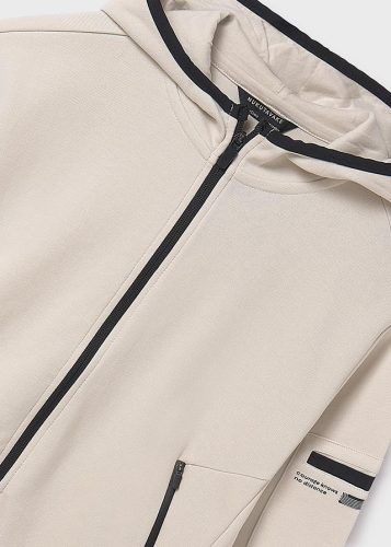 Mayoral drapp színű kapucnis fiú kardigán