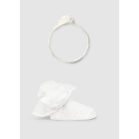 Mayoral fehér színű zokni és fejpánt lány szett 