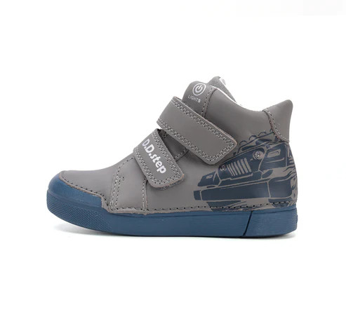 D.D.Step bőr 2 tépőzáras LED-es fiú gyerekcipő