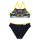 Cocobana absztrakt mintás sportos bikini sárga díszítéssel