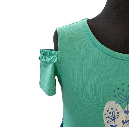 Chipi Chips zöld színű nyitott vállú lány felső