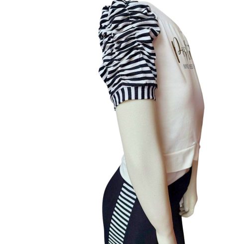 Chipi Chips 3/4 leggings fekete fehér  nadrág