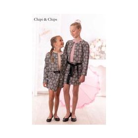 Kockás lány csinos zakó 