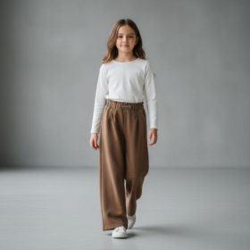 Chipi Chips bézs színű bőszárú lány nadrág