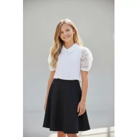 Chipi Chips fehér galléros csipke ujjú lány felső