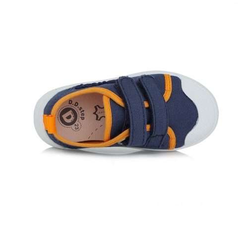 D.D.step sötétkék tépőzáras fiú vászoncipő CSB-361B