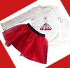 Chipi Chips fehér piros balerina mintás hosszú ujjú póló