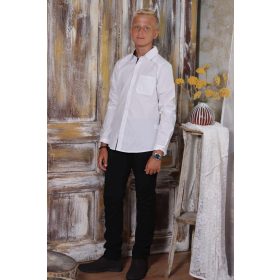 Chipi Chips fehér hosszú ujjú karcsúsított ing