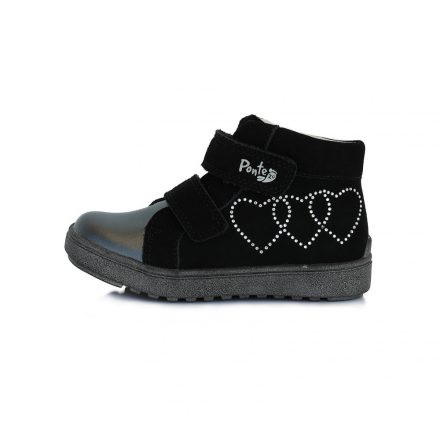 Ponte20 fekete szíves supinalt lány cipő Da06-1-743A