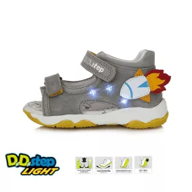 D.D.Step rakétás Led-es fiú bőr szandál 