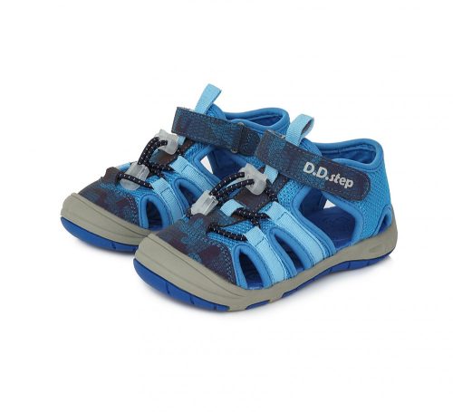 D.D.step kék színű zárt orrú szandál fiúknak